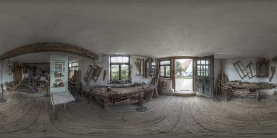 Schreinerwerkstatt im Freilichtmuseum Beuren in HDR